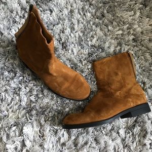 Zara man tan suede boots